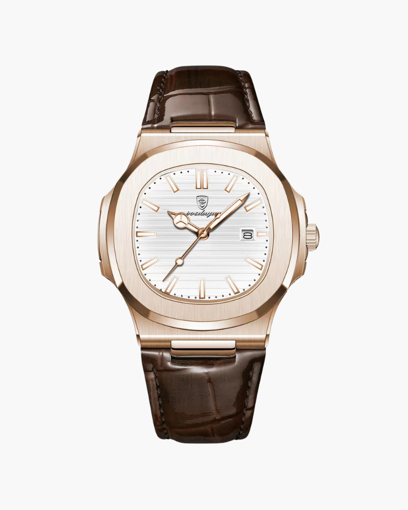 LISBOA — Leather Watch – White