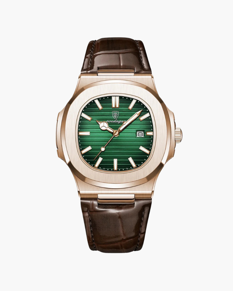 LISBOA — Leather Watch – Green