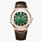 LISBOA — Leather Watch – Green