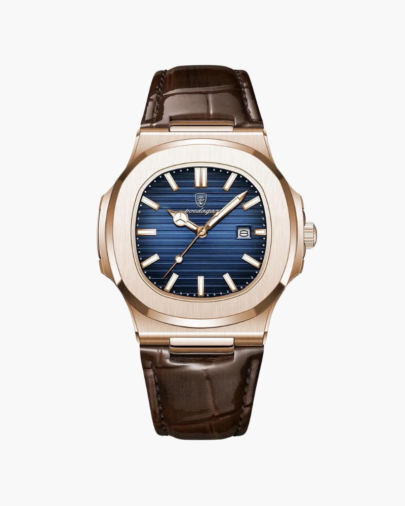 LISBOA — Leather Watch – Blue