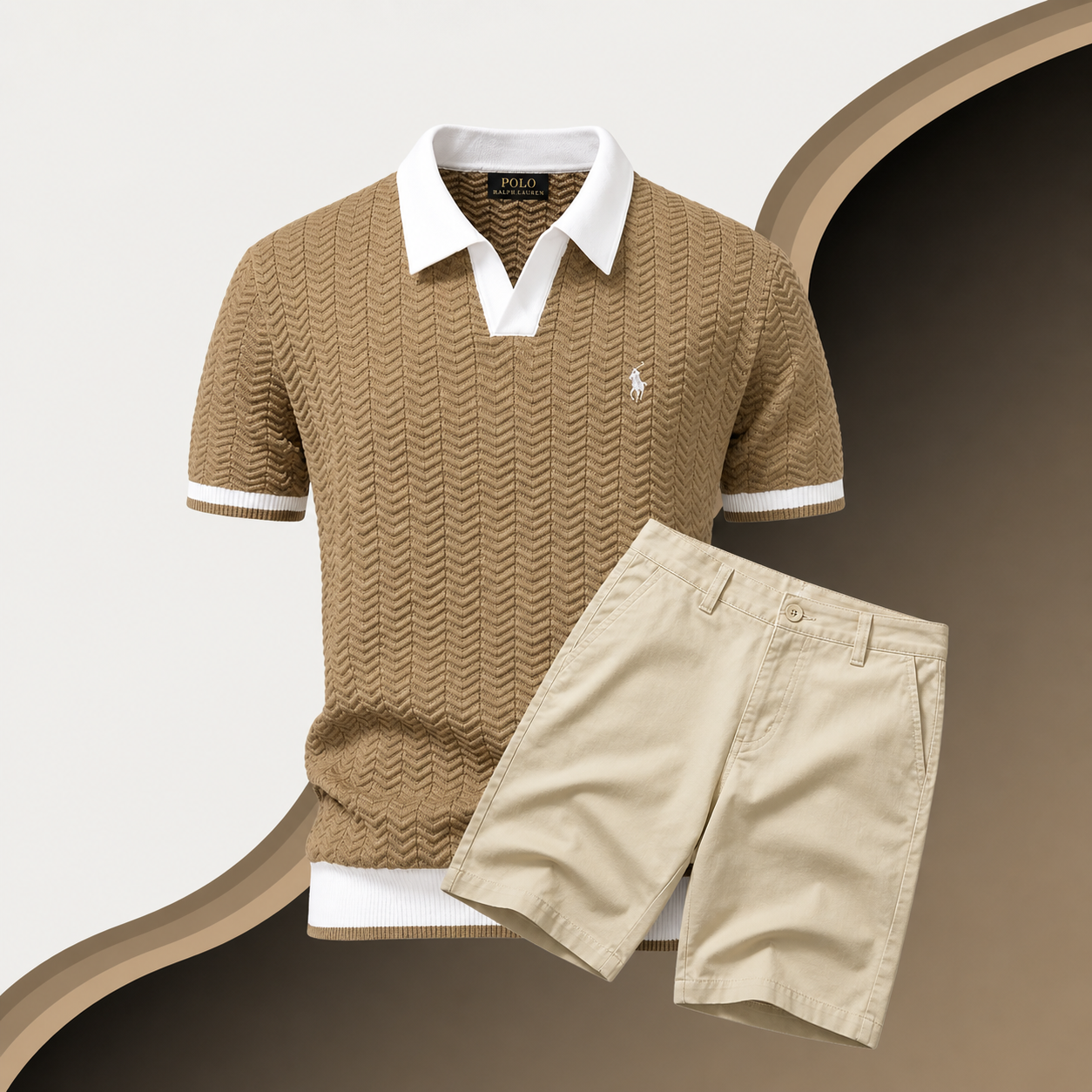 Slim Fit Cotton Shirt & Shorts Set