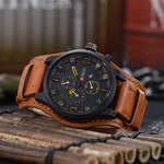 MARBELLA — Vintage Leather Watch – Brown